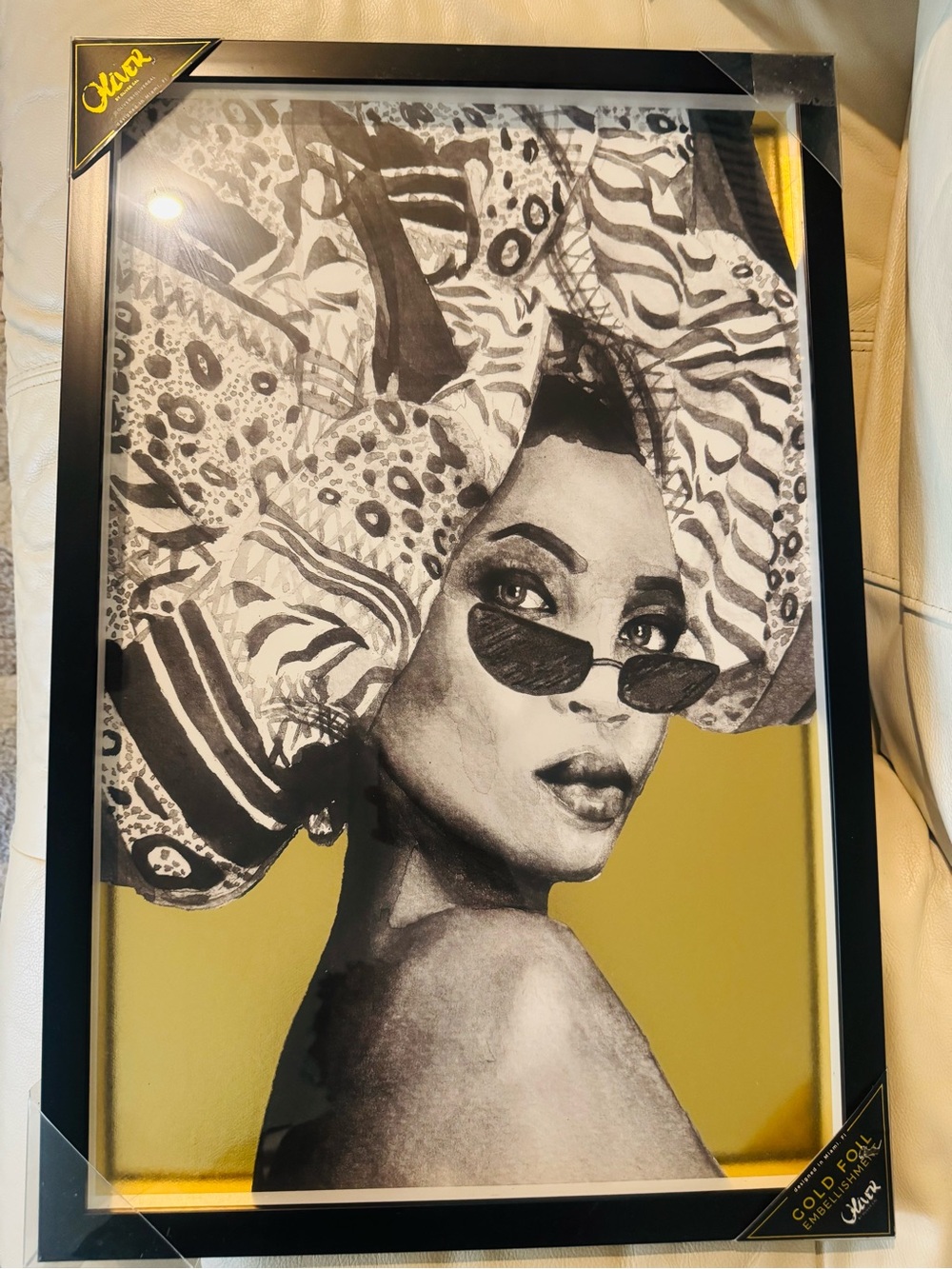 Oliver Gal 'Goddess of Tigris' wall art 20”x16.25”